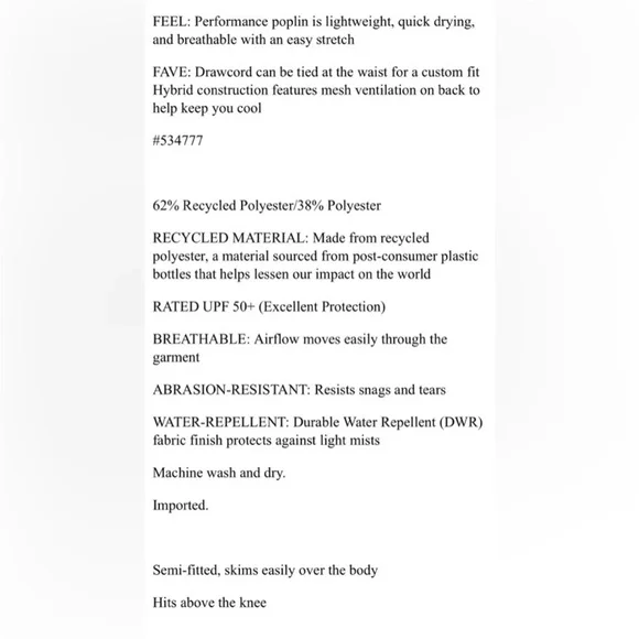 Athleta NWT Topspin Travel Quick Dry Dress - Picture 3 of 16